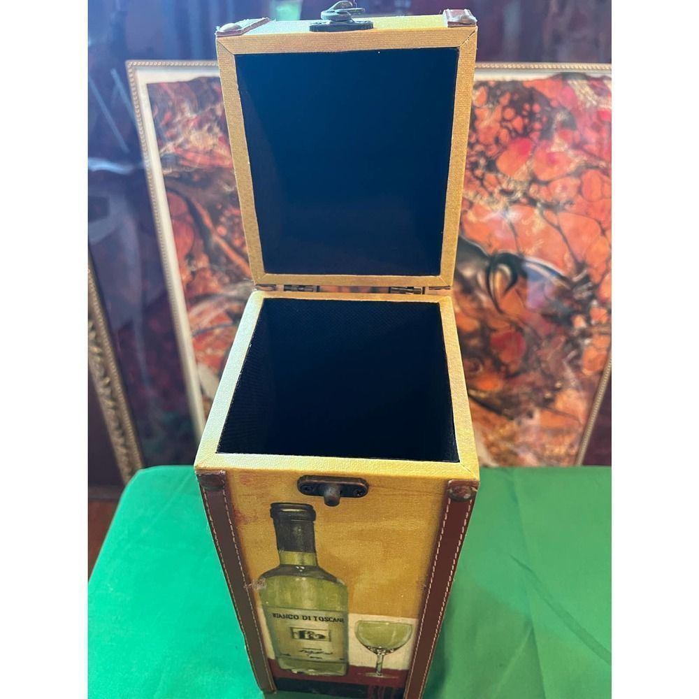 Wooden french wine Design Wine Bottle Gift Box Travel Storage Box - Picture 4 of 5